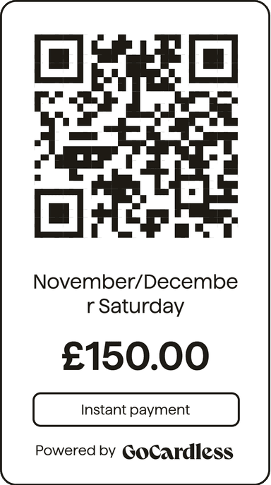 QR code for November/December Saturday Filmmaking Workshops payment